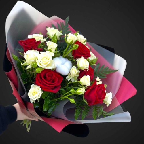 Букет «Красное и белое»