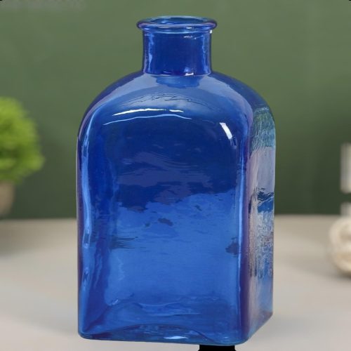 ваза Цитадель Штоф синяя прозрачная