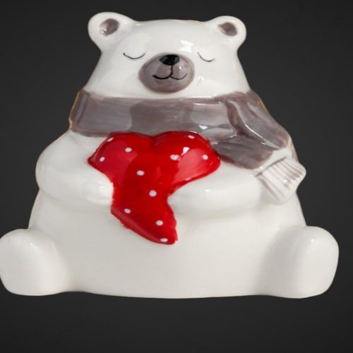 керамический сувенир белый мишка