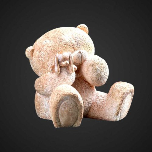 Фигура Мишка сидит с зайкой бежевая