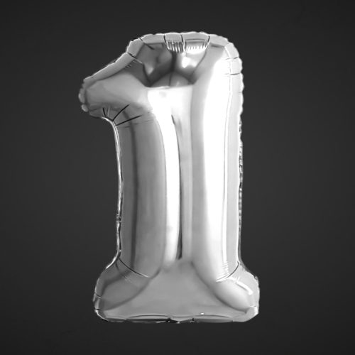 Фольгированная цифра 1