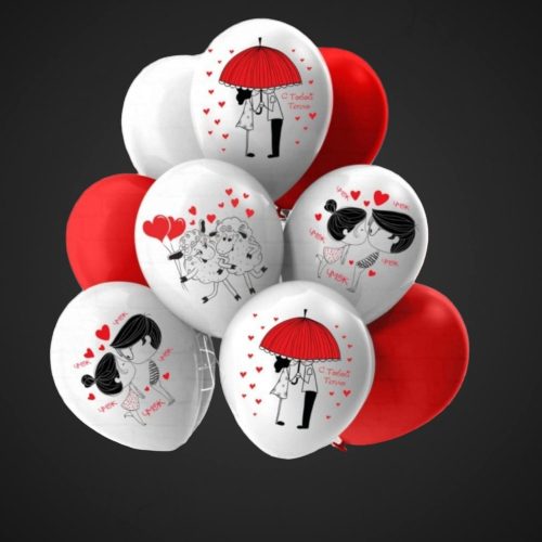 шар Романтика, цветочный букет