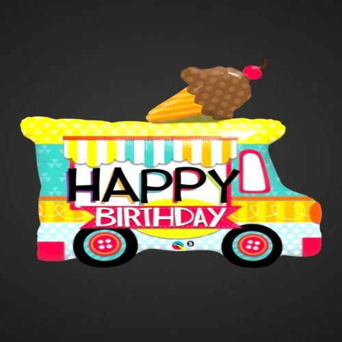 Фольгированный шар «Грузовик Happy birthday» 65 см