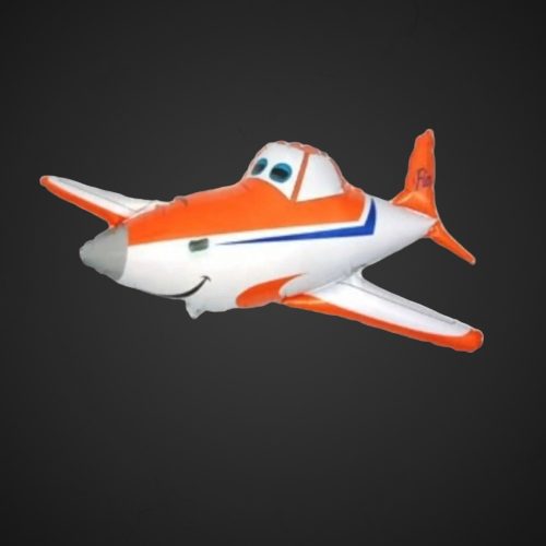 Фольгированный шар «Самолет» оранжевый