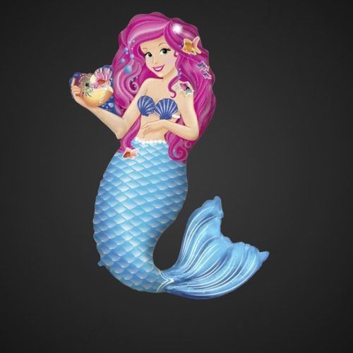 Фольгированный шар Русалочка с ракушкой