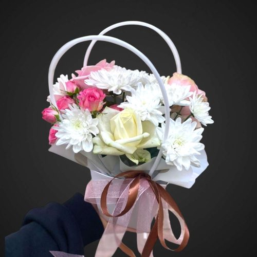 Композиция «Тёплый привет» букет цветов